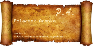 Polacsek Aranka névjegykártya