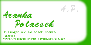 aranka polacsek business card